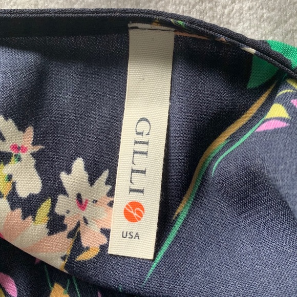 Gilli 3/4 Sleeve Wrap V-Neck Navy Floral Playsuit - Picture 10 of 12